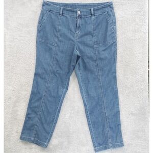 Lane Bryant Jeans Women's Sz 16 High-Rise Straight Leg Center Seam Patch Pockets